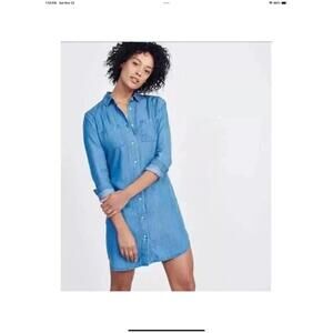 NWT UNTUCKit MARASKA 100% TENCEL DENIM LONG SLEEVE BUTTON DOWN SHIRT DRESS SZ 16